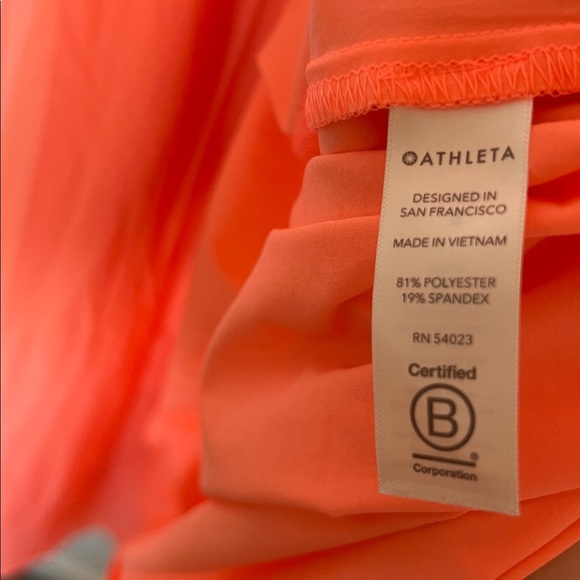 Athleta Presidio Sleeveless Dress Lightweight Coral Women's Medium Petite - Picture 5 of 5